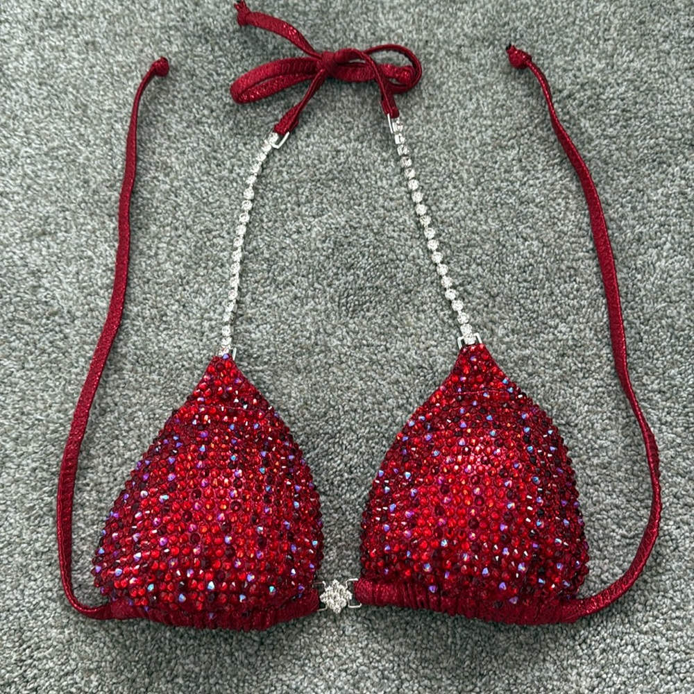 KH Red Crystal Competition Bikini Set. - Picture 3 of 7